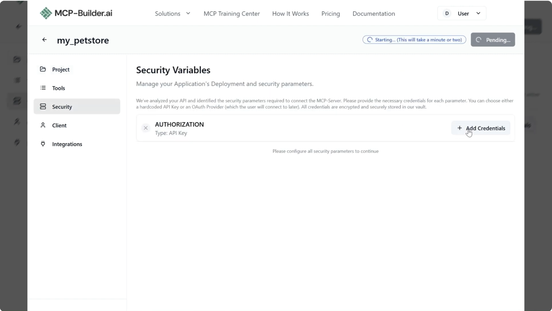 Authentication Settings Section