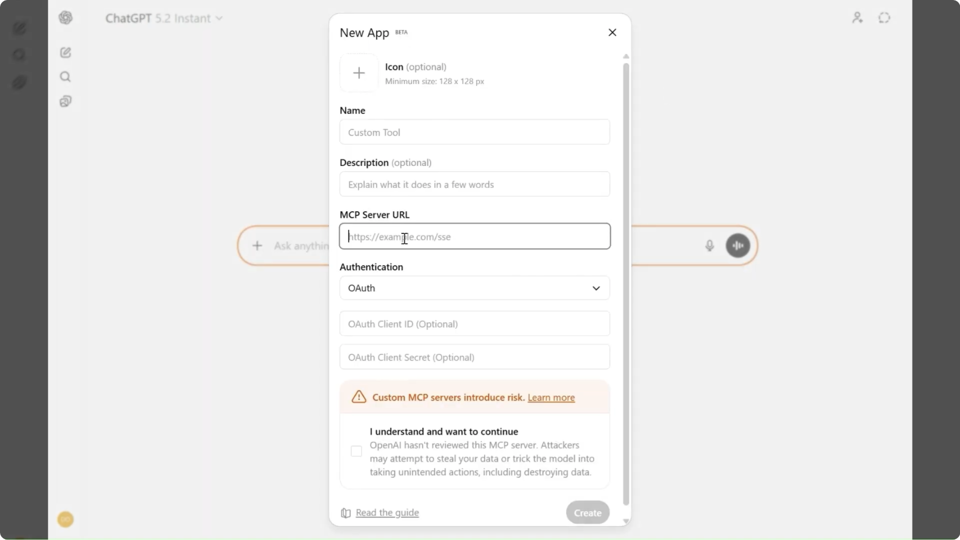 New App Created View