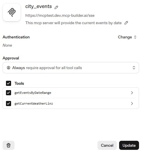MCP-Server is connected